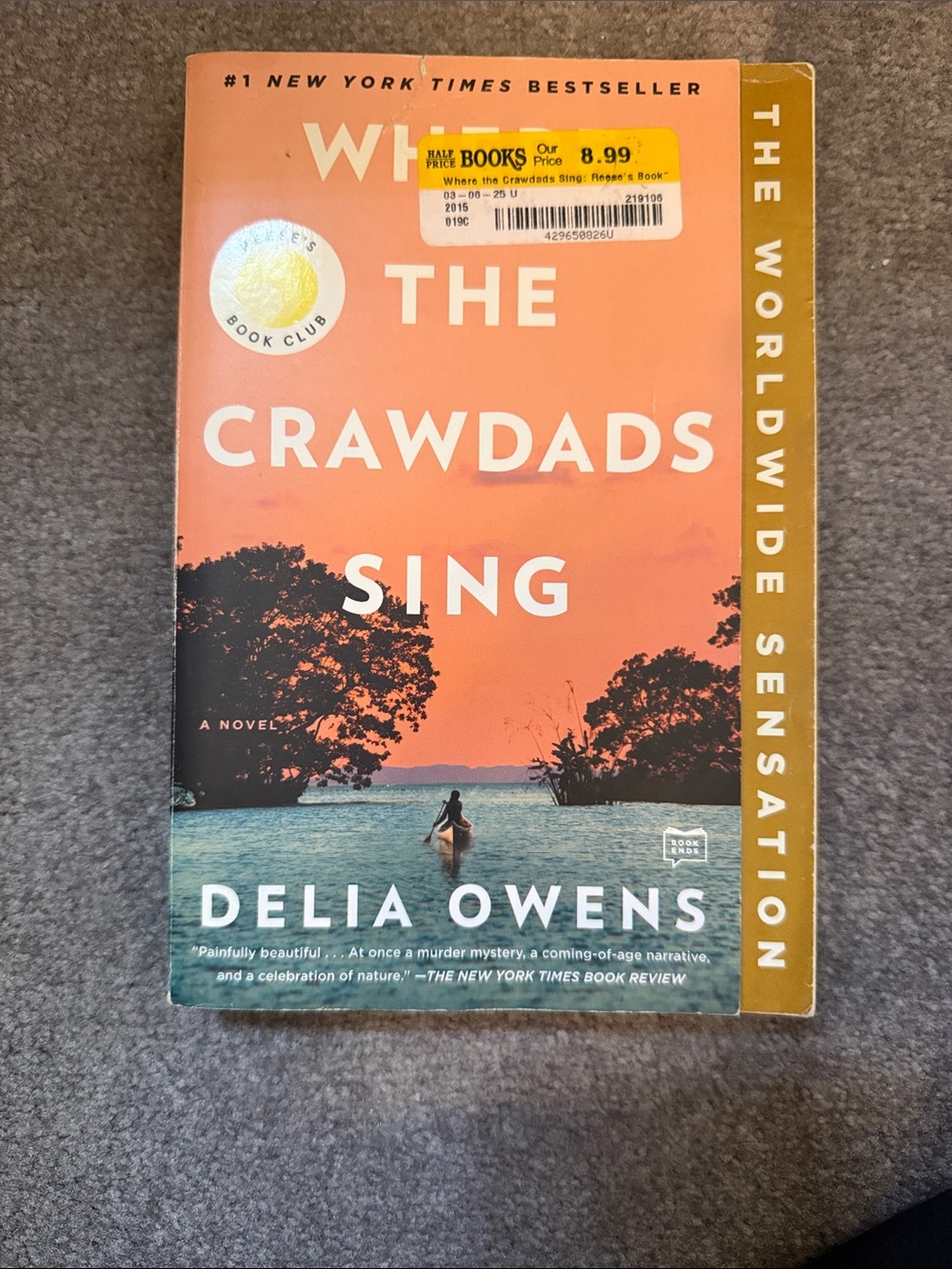 Where the Crawdads Sing by Delia Owens - Coral & Teal Cover